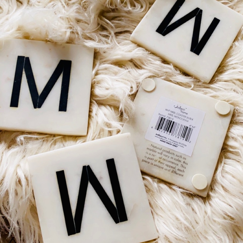 MONOGRAMED COASTER